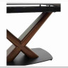 Стол BLANCO 160 MATT BLACK MARBLE SOLID CERAMIC / Орех, DISAUR заказать в интернет магазине по цене 102 000 руб. в Самаре