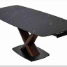 Стол BLANCO 160 MATT BLACK MARBLE SOLID CERAMIC / Орех, DISAUR заказать в интернет магазине по цене 102 000 руб. в Самаре