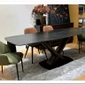 Стол BLANCO 160 MATT BLACK MARBLE SOLID CERAMIC / Орех, DISAUR заказать в интернет магазине по цене 106 800 руб. в Самаре