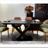 Стол BLANCO 160 MATT BLACK MARBLE SOLID CERAMIC / Орех, DISAUR заказать в интернет магазине по цене 106 800 руб. в Самаре