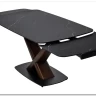 Стол BLANCO 160 MATT BLACK MARBLE SOLID CERAMIC / Орех, DISAUR заказать в интернет магазине по цене 106 800 руб. в Самаре