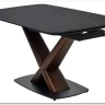 Стол BLANCO 160 MATT BLACK MARBLE SOLID CERAMIC / Орех, DISAUR заказать в интернет магазине по цене 106 800 руб. в Самаре