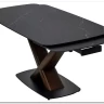 Стол BLANCO 160 MATT BLACK MARBLE SOLID CERAMIC / Орех, DISAUR заказать в интернет магазине по цене 106 800 руб. в Самаре