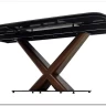 Стол BLANCO 160 MATT BLACK MARBLE SOLID CERAMIC / Орех, DISAUR заказать в интернет магазине по цене 106 800 руб. в Самаре