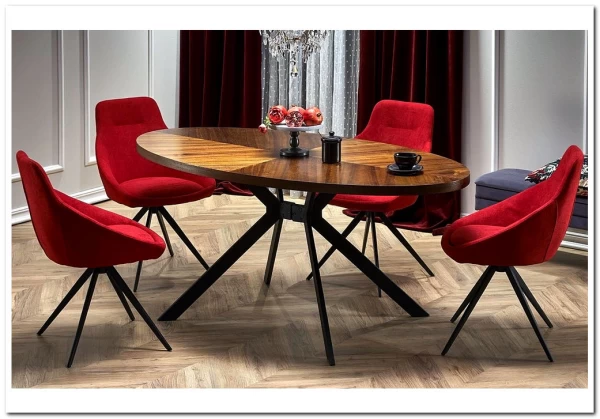 Стол обеденный Halmar LOCARNO (ореховый/черный) заказать в интернет магазине по цене 44 604 руб. в Самаре