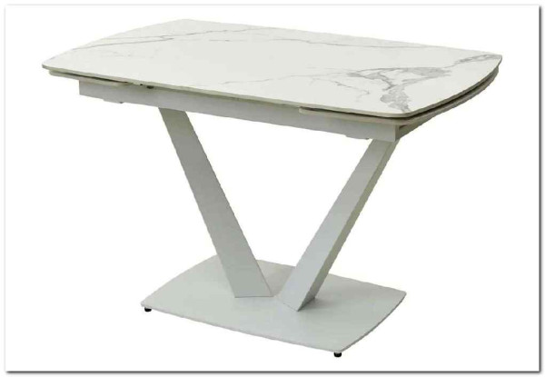 Стол ALATRI 120 GLOSS STATUARIO WHITE SINTERED STONE / WHITE заказать в интернет магазине по цене 79 600 руб. в Самаре