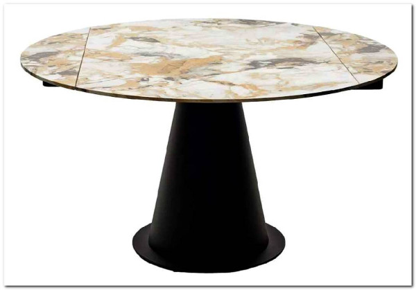 Стол TERAMO 135 GLOSS GRAND JADE SOLID CERAMIC, керамика, поворотн.механизм / Черный каркас, DISAUR заказать в интернет магазине по цене 56 970 руб. в Самаре