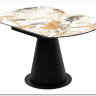 Стол TERAMO 135 GLOSS GRAND JADE SOLID CERAMIC, керамика, поворотн.механизм / Черный каркас, DISAUR заказать в интернет магазине по цене 56 970 руб. в Самаре