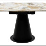 Стол TERAMO 135 GLOSS GRAND JADE SOLID CERAMIC, керамика, поворотн.механизм / Черный каркас, DISAUR заказать в интернет магазине по цене 56 970 руб. в Самаре