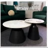 Комплект Halmar MAGNETA, 2 стола журнальных (белый мрамор/черный) заказать в интернет магазине по цене 20 425 руб. в Самаре