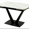 Стол ALATRI 120 MATT WHITE MARBLE SINTERED STONE / BLACK заказать в интернет магазине по цене 75 200 руб. в Самаре