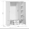Купить Шкаф Кентаки SZF5D2S белый BRW  с доставкой по России по цене производителя можно в магазине Другая Мебель в Самаре