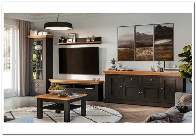 Консоль Форест серый 7012/бейц-масло