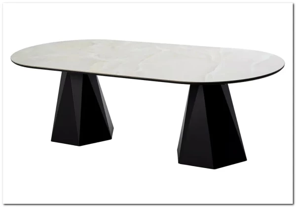 Стол ОРФЕЙ 240 нераскладной цвет ОНИКС (ONYX SABLE PULIDO), керамика / Черный каркас заказать в интернет магазине по цене 101 050 руб. в Самаре