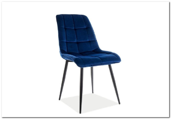 Стул кухонный Signal CHIC Velvet Bluvel 86 (темно-синий/черный) заказать в интернет магазине по цене 9 962 руб. в Самаре