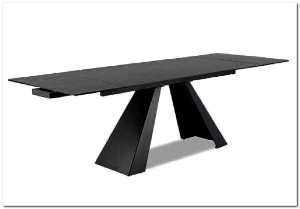 Стол обеденный Signal SALVADORE Ceramic 160 раскладной (Pietra Di Savoia серый/черный мат) заказать в интернет магазине по цене 136 474 руб. в Самаре