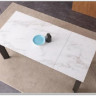 Стол CORNER 120 MATT WHITE MARBLE SOLID CERAMIC / BLACK заказать в интернет магазине по цене 53 750 руб. в Самаре