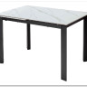 Стол CORNER 120 MATT WHITE MARBLE SOLID CERAMIC / BLACK заказать в интернет магазине по цене 53 750 руб. в Самаре