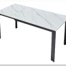 Стол CORNER 120 MATT WHITE MARBLE SOLID CERAMIC / BLACK заказать в интернет магазине по цене 53 750 руб. в Самаре