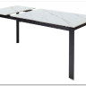 Стол CORNER 120 MATT WHITE MARBLE SOLID CERAMIC / BLACK заказать в интернет магазине по цене 53 750 руб. в Самаре