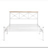 Купить Кровать Iris (mod.9311) дерево гевея/металл, 160*200 см (Queen bed), Белый (White) с доставкой по России по цене производителя можно в магазине Другая Мебель в Самаре