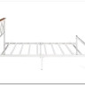 Купить Кровать Iris (mod.9311) дерево гевея/металл, 160*200 см (Queen bed), Белый (White) с доставкой по России по цене производителя можно в магазине Другая Мебель в Самаре