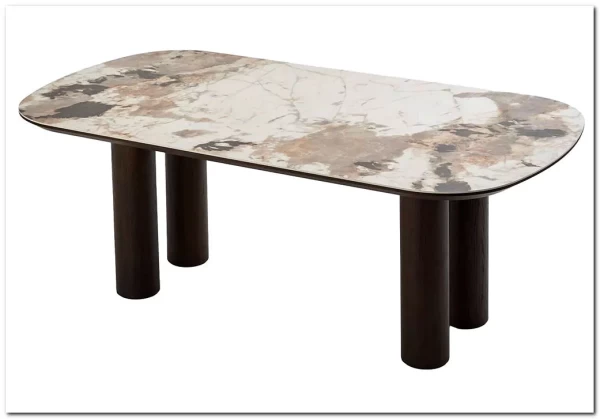 Стол ПИНО (PINO) 210 цвет CA035, керамика / ТЕМНЫЙ ОРЕХ, ®DISAUR заказать в интернет магазине по цене 80 700 руб. в Самаре