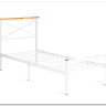 Купить Кровать Iris (mod.9311) дерево гевея/металл, 90*200 см (Single bed), Белый (White) с доставкой по России по цене производителя можно в магазине Другая Мебель в Самаре