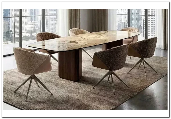 Стол ТЕРРА (TERRA) 240 (360) БЕЖЕВЫЙ МРАМОР TL-331, испанская керамика / Орех, ®DISAUR заказать в интернет магазине по цене 203 800 руб. в Самаре