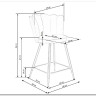 Стул барный Halmar H106 (серый/черный/золотой) заказать в интернет магазине по цене 13 590 руб. в Самаре