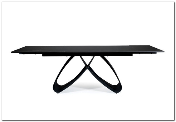 Стол обеденный Signal SAMANTA Ceramic 160 раскладной (черный Sahara Noir/черный мат) заказать в интернет магазине по цене 165 714 руб. в Самаре