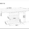 Стол обеденный Signal LEONARDO 140 раскладной (дуб/черный) заказать в интернет магазине по цене 70 659 руб. в Самаре