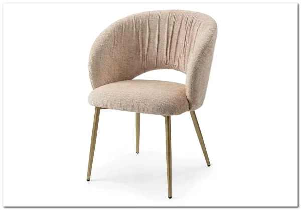 Стул МИДА (MIDA), цвет МОЛОЧНЫЙ SOLO-111, ткань / ШАМПАНЬ каркас, ®DISAUR заказать в интернет магазине по цене 13 500 руб. в Самаре