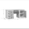 Стол письменный Koen BIU/170 ясень снежный BRW заказать в интернет магазине по цене 21 620 руб. в Самаре