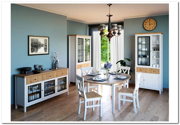 Мебель для гостиной из сосны Сканди белый воск заказать в интернет магазине по цене 123 112 руб. в Самаре