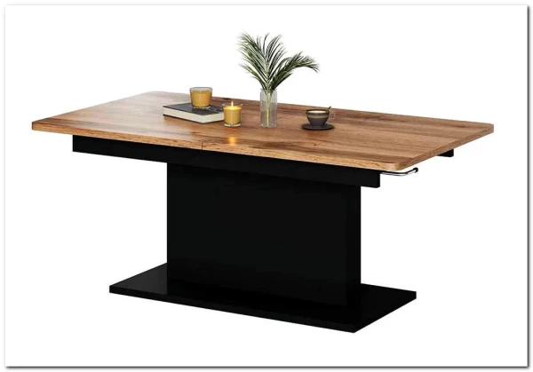 Стол-трансформер Halmar BUSETTI дуб вотан/черный мат заказать в интернет магазине по цене 58 339 руб. в Самаре