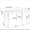 Стол обеденный Signal GD082 80 раскладной (орех винтажный/черный мат) заказать в интернет магазине по цене 34 607 руб. в Самаре
