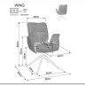 Стул кухонный Signal WING Brego 86 (синий/черный) заказать в интернет магазине по цене 23 334 руб. в Самаре