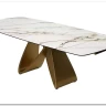 Стол ПАЛАСИО (PALACIO) 180 цвет KL-188 Контрастный мрамор матовый, итал керамика/ ШАМПАНЬ, ®DISAUR заказать в интернет магазине по цене 149 150 руб. в Самаре