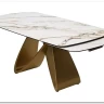 Стол ПАЛАСИО (PALACIO) 180 цвет KL-188 Контрастный мрамор матовый, итал керамика/ ШАМПАНЬ, ®DISAUR заказать в интернет магазине по цене 149 150 руб. в Самаре