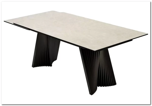 Стол АКИМ (YOAKIM) 180 цвет TL-102 Бежевый мрамор, испанская керамика / Темно-серый, ®DISAUR заказать в интернет магазине по цене 123 520 руб. в Самаре