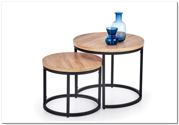 Набор журнальных столиков HALMAR OREO дуб сан ремо / черный заказать в интернет магазине по цене 14 926 руб. в Самаре