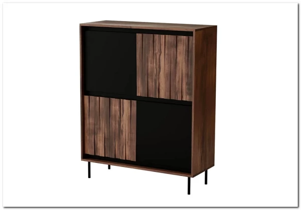 Комод Halmar SWING KM-2 (орех/черный) заказать в интернет магазине по цене 41 751 руб. в Самаре