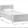 Купить Кровать Koen LOZ90x200 ясень снежный BRW с доставкой по России по цене производителя можно в магазине Другая Мебель в Самаре