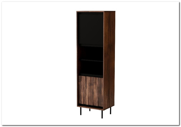 Витрина Halmar SWING W-1 (орех/черный) заказать в интернет магазине по цене 32 054 руб. в Самаре