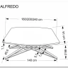 Стол обеденный Halmar ALFREDO 160 (белый мрамор/черный) заказать в интернет магазине по цене 59 488 руб. в Самаре