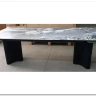 Стол АДАЖИО 240 (320) см MINERAL STONE NATURAL, керамика / Черный каркас заказать в интернет магазине по цене 123 150 руб. в Самаре