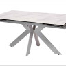 Стол BELLUNO 160 MARBLES KL-99 Белый мрамор матовый итальянская керамика/ белый каркас заказать в интернет магазине по цене 99 320 руб. в Самаре