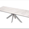 Стол BELLUNO 160 MARBLES KL-99 Белый мрамор матовый итальянская керамика/ белый каркас заказать в интернет магазине по цене 99 320 руб. в Самаре