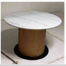 Стол MESA D120 цвет БЕЛЫЙ МРАМОР M326 / Каркас OAK, DISAUR заказать в интернет магазине по цене 68 300 руб. в Самаре